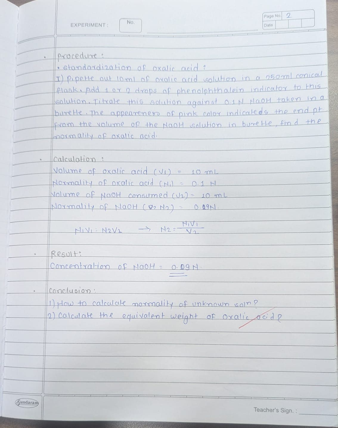 Chemistry Lab Records